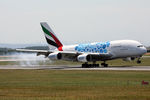 A6-EOE @ LOWW - Smokey touchdown - by Hotshot