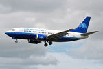 F-ODZJ @ FIMP - Summer morning arrival from Reunion on short final for Rwy 14 at Plaisance.  Air Austral operated only one of the B737 500-series. - by Arjun Sarup