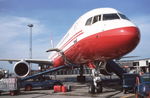 OY-SHA @ CPH - Copenhagen 10.6.1991 on first revenue flight - by leo larsen