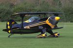 G-SWON @ EGTH - Privately owned Pitts Special based at Old Warden about to take-off with G-STUI for a aerobatic double practice session over the airfield. - by Chris Holtby