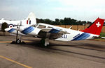 HB-LLI @ EGVA - HB-LLI   Piper PA-34-200T Seneca II [34-7970332] RAF Fairford~G 13/07/1985 - by Ray Barber