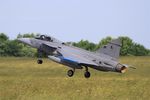 9236 @ LFRJ - Saab JAS-39C Gripen, Take off rwy 26, Landivisiau Naval Air Base (LFRJ) Tiger Meet 2017 - by Yves-Q