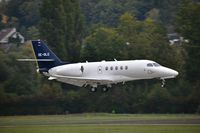 OE-GLC @ LSZB - OE-GLC landing at Bern Airport - by Martin Thut