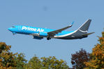 N5153A @ CVG - Southern/Amazon ex N325AT of ATA. Lucky shot before he got behind the trees. - by Charlie Pyles