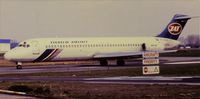 YU-AJK @ EBBR - Taxiing on A EBBR late '90s scan slide - by j.van mierlo