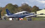 G-CLFY @ EGKB - Parked at Biggin Hill, flying club Cherokee Archer. - by Chris Holtby