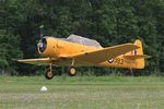 F-AZVN @ LFFQ - North American T-6G Texan, Take off rwy 28, La Ferté-Alais airfield (LFFQ) Airshow 2016 - by Yves-Q