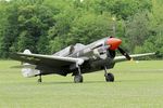F-AZKU @ LFFQ - Curtiss P-40N Warhawk, Taxiing to parking area, La Ferté-Alais (LFFQ) Air show 2016 - by Yves-Q