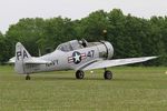 F-AZRB @ LFFQ - North American SNJ-5 Texan, Taxiing to parking area, La Ferté-Alais airfield (LFFQ) Airshow 2016 - by Yves-Q
