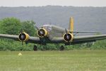 F-AZJU @ LFFQ - Junkers (CASA) 352L (Ju-52), Take off rwy 28, La Ferté-Alais airfield (LFFQ) Air show 2016 - by Yves-Q