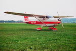 HB-CMF @ LSZG - At Grenchen. Scanned from a slide.