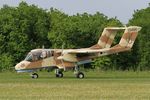 F-AZKM @ LFFQ - North American OV-10B Bronco, Taxiing to parking area, La Ferté-Alais (LFFQ) air show 2016 - by Yves-Q