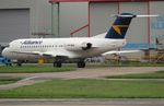 VH-NUV @ EGSH - Under tow to KLM UK Engineering to have its engines removed prior to scrapping.