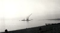 WV381 - The recovery of WV381 from the sea at HMS Daedalus. Taken from Lee-on-Solent by my late father Cdr. Paul Malcolm Stevenson who was stationed at MARTSU on the base at the time... date unknown but probably within days of the incident.   David Stevenson - by Cdr. Paul M Stevenson