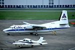 PH-FEY @ EGFF - PH-FEY   Fokker F-27-200 Friendship [10233] (Celtic Airways) Cardiff-(Rhoose)~G 10/04/1993 - by Ray Barber