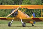 F-AZJR @ LFFQ - Boeing PT-13D Kaydet (E75), On display, La Ferté-Alais Airfield (LFFQ) Air show 2015 - by Yves-Q