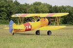 F-AZJR @ LFFQ - Boeing PT-13D Kaydet (E75), Taxiing, La Ferté-Alais Airfield (LFFQ) Air show 2015 - by Yves-Q