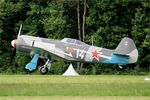 F-AZNN @ LFFQ - Yakovlev YAK-11, Take off, La Ferté-Alais airfield (LFFQ) Airshow 2015 - by Yves-Q