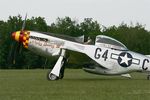F-AZSB @ LFFQ - North American P-51D Mustang, Taxiing, La Ferté-Alais (LFFQ) Air show 2012 - by Yves-Q