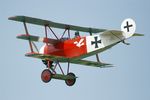F-AZAQ @ LFFQ - Fokker Dr.1 Triplane replica, On display, La Ferté-Alais Airfield (LFFQ) Air show 2012 - by Yves-Q