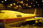 JY-AFA @ EHAM - Alia - Royal Jordanian Airline Boeing 747-2D3B in a KLM hangar at Schiphol airport for maintenance, 1983 - by Van Propeller