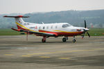 HB-FRN @ LSZG - At Grenchen, after a long flight from the Persian Gulf.