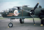 N7681C @ EGBJ - N7681C   (151790) North American TB-25N Mitchell [108-47455] Staverton~G  01/06/1978. Close up of nose art work.