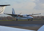 N690PK @ EGTF - Rockwell 690A Turbo Commander at Fairoaks. - by moxy