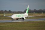 F-GZHA @ LFRB - Boeing 737-8GJ, Taxiing rwy 07R, Brest-Bretagne airport (LFRB-BES) - by Yves-Q