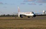 A7-ALW @ CPH - Copenhagen 11.2.2021 taxi to active runway 04R - by leo larsen