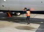 N927AT @ KATL - Servicing the water tank Atlanta - by Ronald Barker
