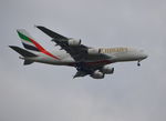 A6-EVM @ EGLL - Airbus A380-842 on finals to 9R London Heathrow. - by moxy