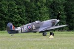 G-LFVB @ LFFQ - Supermarine Spitfire MK-Vb, Taxiing to parking area, La Ferté-Alais (LFFQ) air show 2016 - by Yves-Q