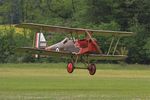 F-AZCY @ LFFQ - Royal Aircraft Factory SE-5, Landing, La Ferté-Alais Airfield (LFFQ) Air Show 2016 - by Yves-Q