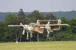 F-AZKM @ LFFQ - North American OV-10B Bronco, Landing, La Ferté-Alais (LFFQ) air show 2016 - by Yves-Q