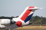 F-HMLN @ LFBD - Bombardier CRJ 1000, Tail close up view, Bordeaux Mérignac airport (LFBD-BOD) - by Yves-Q