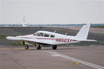 N8523Y @ EGSH - Departing from Norwich. - by Graham Reeve
