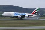 A6-EVH @ LOWW - Emirates Airbus A380 - by Thomas Ramgraber