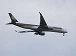 9V-SMJ @ EGLL - Airbus A350-941 on finals to 9R London Heathrow. - by moxy