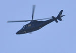 2-HELO @ EGFH - A-109C-Max helicopter overhead the airport. - by Roger Winser
