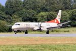 HB-IYI @ LFRB - Saab 2000, Ready to take off rwy 25L, Brest-Bretagne airport (LFRB-BES) - by Yves-Q