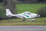 F-GVAQ @ LFRB - Aquila A210 (AT01), Landing rwy 07R, Brest-Bretagne Airport (LFRB-BES) - by Yves-Q