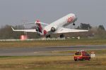 F-GRZJ @ LFRB - Canadair Regional Jet CRJ-702, Take off rwy 07R, Brest-Guipavas Airport (LFRB-BES) - by Yves-Q