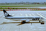 SP-LLA @ EGLL - SP-LLA   Boeing 737-45D [27131] (LOT Polish Airlines) Heathrow~G 24/04/1993 - by Ray Barber