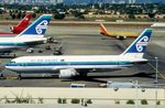 ZK-NBF @ KLAX - Air New Zealand B762 arriving at gate with a little help of a tug - by FerryPNL