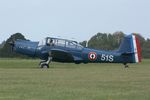 F-AZRP @ LFRU - Morane-Saulnier MS-733 Alcyon, Taxiing, Morlaix-Ploujean airport (LFRU-MXN) air show 2019 - by Yves-Q