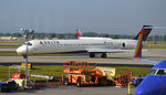 N916DE @ KATL - At the gate Atlanta