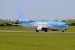 OO-TUK @ LFRB - Boeing 737-86J, Taxiing rwy 25L, Brest-Bretagne airport (LFRB-BES) - by Yves-Q