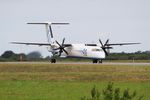 G-FLBB @ LFRB - De Havilland Canada DHC-8-402Q Dash 8, Taxiing rwy 25L, Brest-Bretagne airport (LFRB-BES) - by Yves-Q