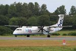 G-FLBB @ LFRB - De Havilland Canada DHC-8-402Q Dash 8, Lining up rwy 25L, Brest-Bretagne airport (LFRB-BES) - by Yves-Q
